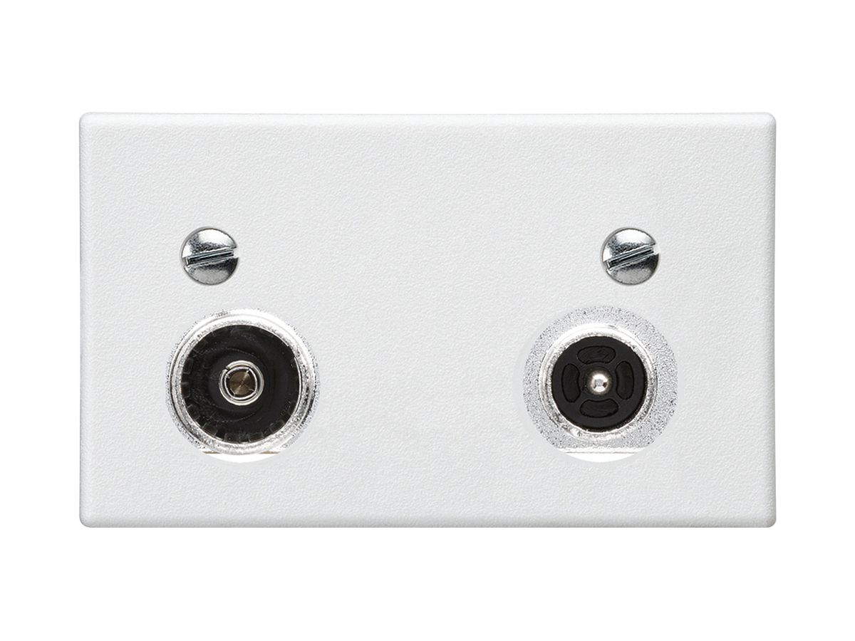 FLF-Antennendose Hager R-TV 19dB 2GHz weiss
