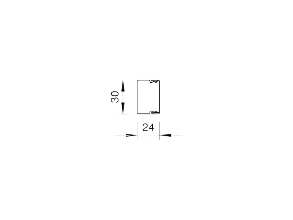 Installationskanal Bettermann LKM 20×30×2000mm verzinkt reinweiss