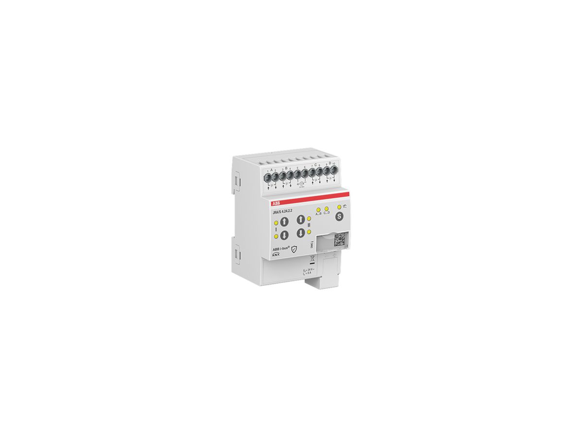 REG-Jalousieaktor KNX ABB JRA/S4.24.2.2 4-fach 6A/24VDC