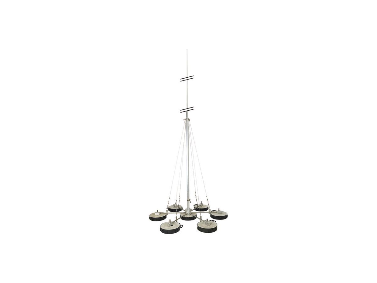 Fangmasten-Set Flury FL 89 Al L=6000mm, 4-teilig, freistehend