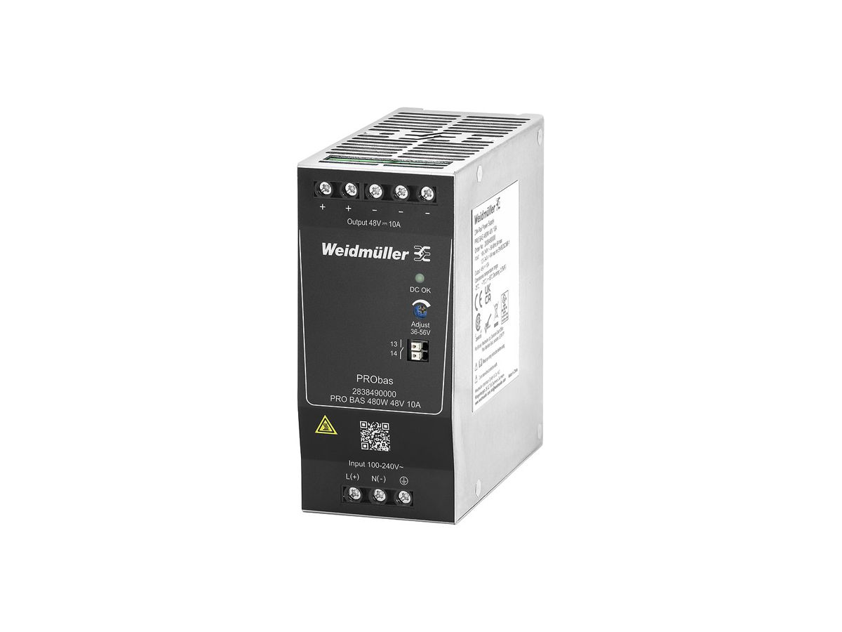 Schaltnetzgerät Weidmüller Connect Power PRO BAS 480W 48V 10A