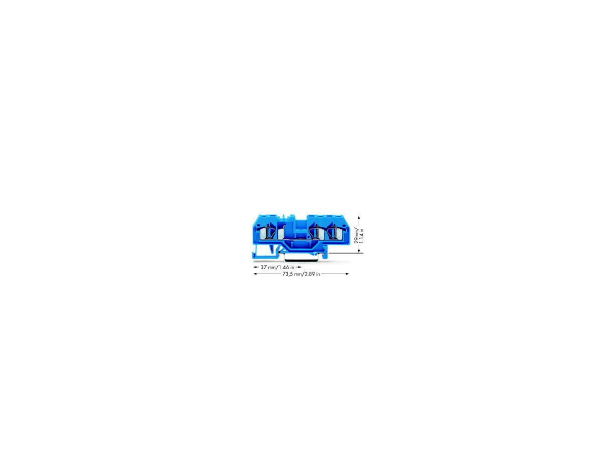 Durchgangsklemme WAGO 4mm² blau