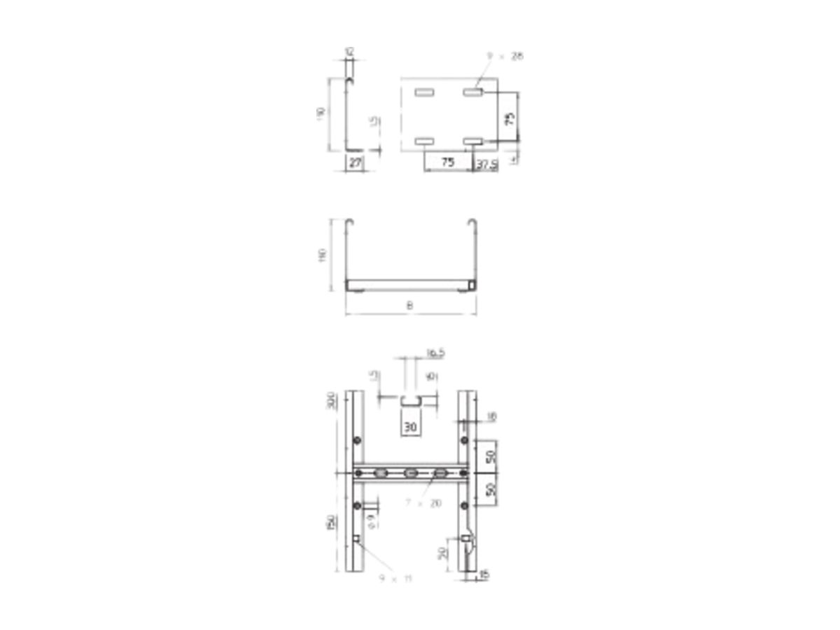 Kabelpritsche Bettermann LG 110×500×3000mm gelocht tauchfeuerverz.