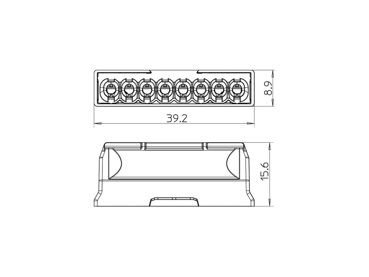 Verbindungsklemme Bettermann 8P 0.5…2.5mm² hellgrau