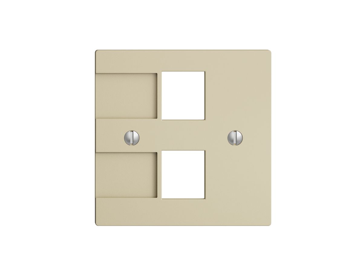 Montageset Krone für 2×RJ45 EDIZIOdue vanille, leer