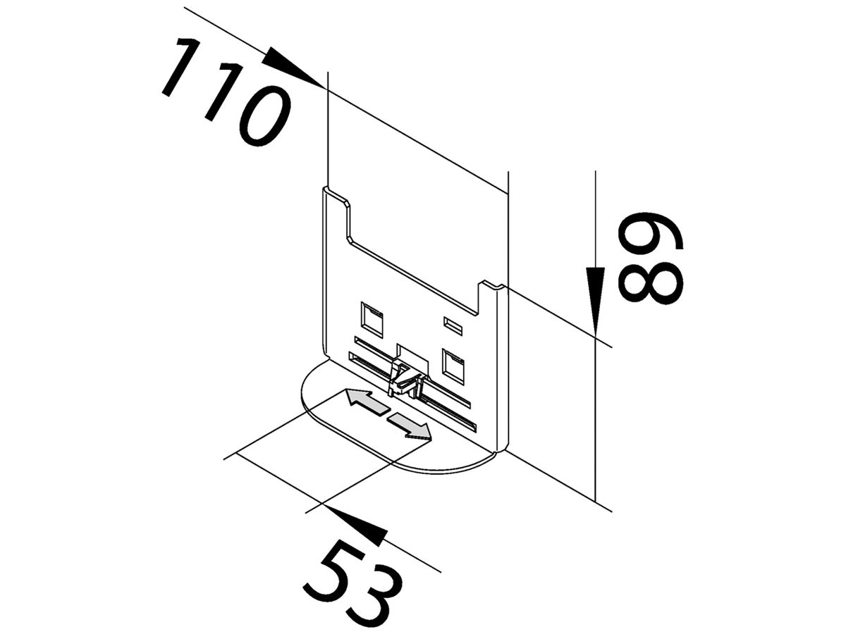 Adapterplatte 100…110mm tehalit G2270
