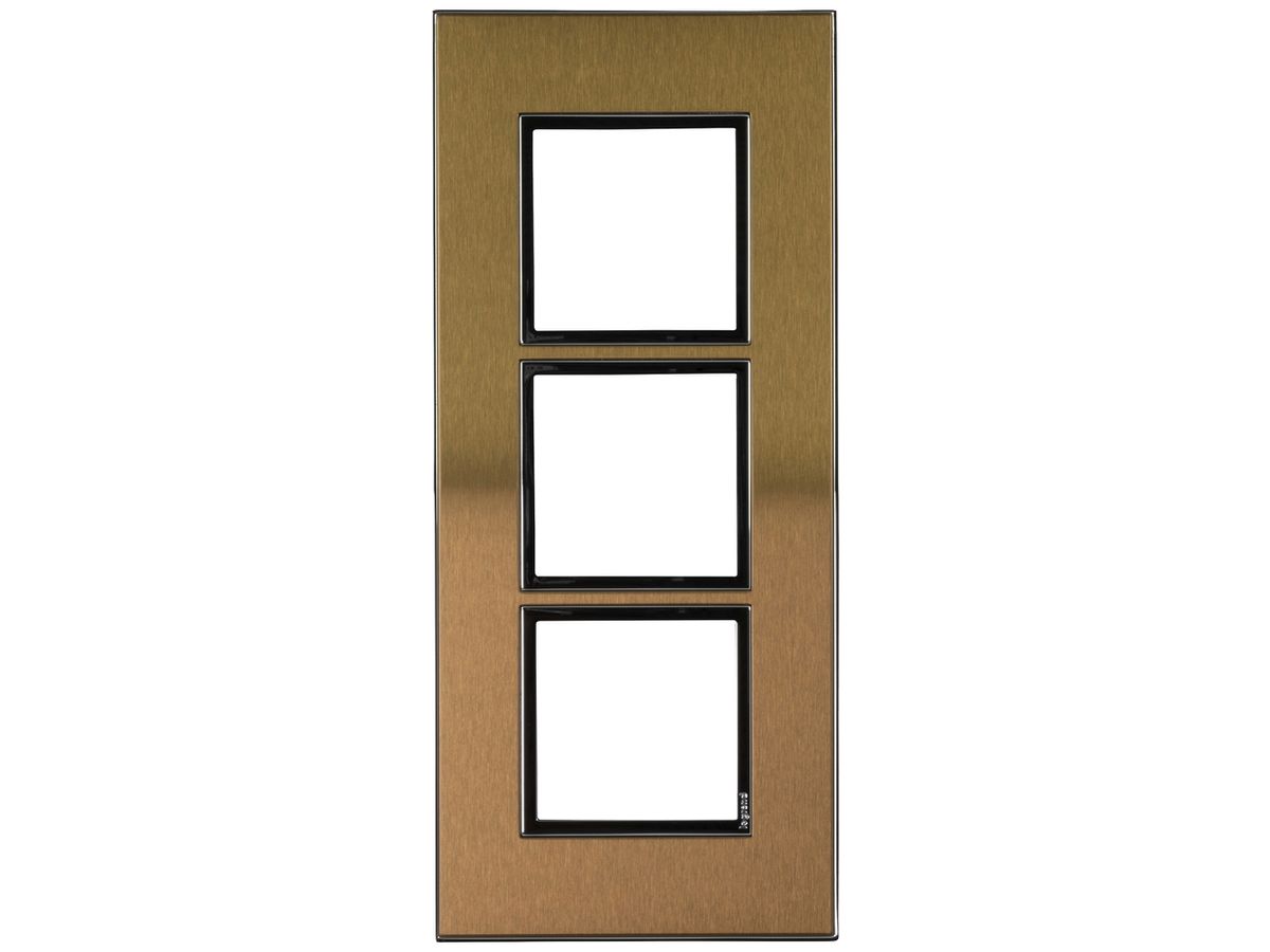 UP-Kopfzeile Legrand Arteor 1×3 horizontal 213×92mm Gold Brass