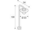 Pollerleuchte SLV MOLAT POLE E27, 60W, IP44, anthrazit, 1000mm
