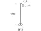 LED-Stehleuchte SLV KARPO FL 6.5W 3000K 330lm 1243mm 40° schwarz