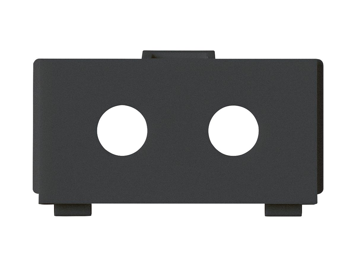 Multimedia-Modul M3 leer für 2 Cinchbuchsen Ø8mm schwarz