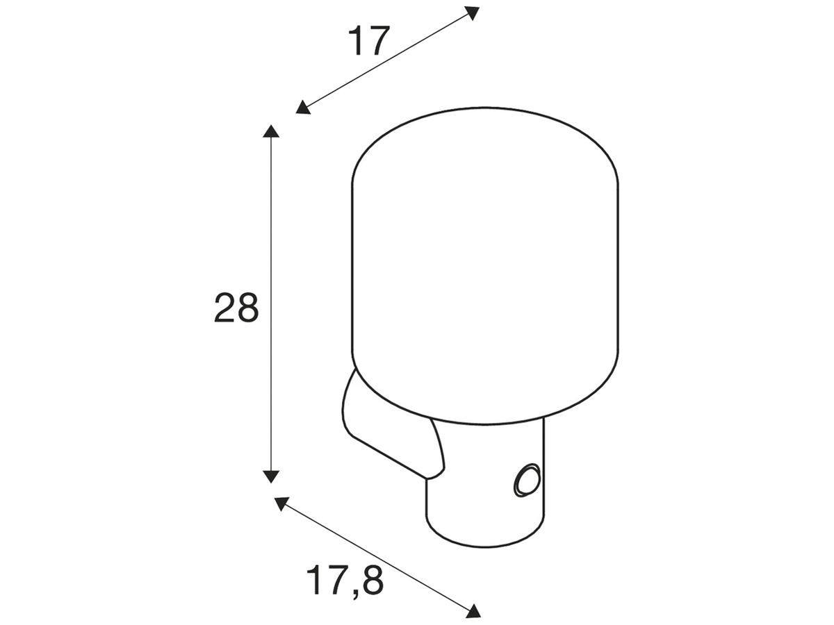 LED-Wandleuchte SLV OVALISK WL PIR 9.6W 600lm 3000/4000K IP65