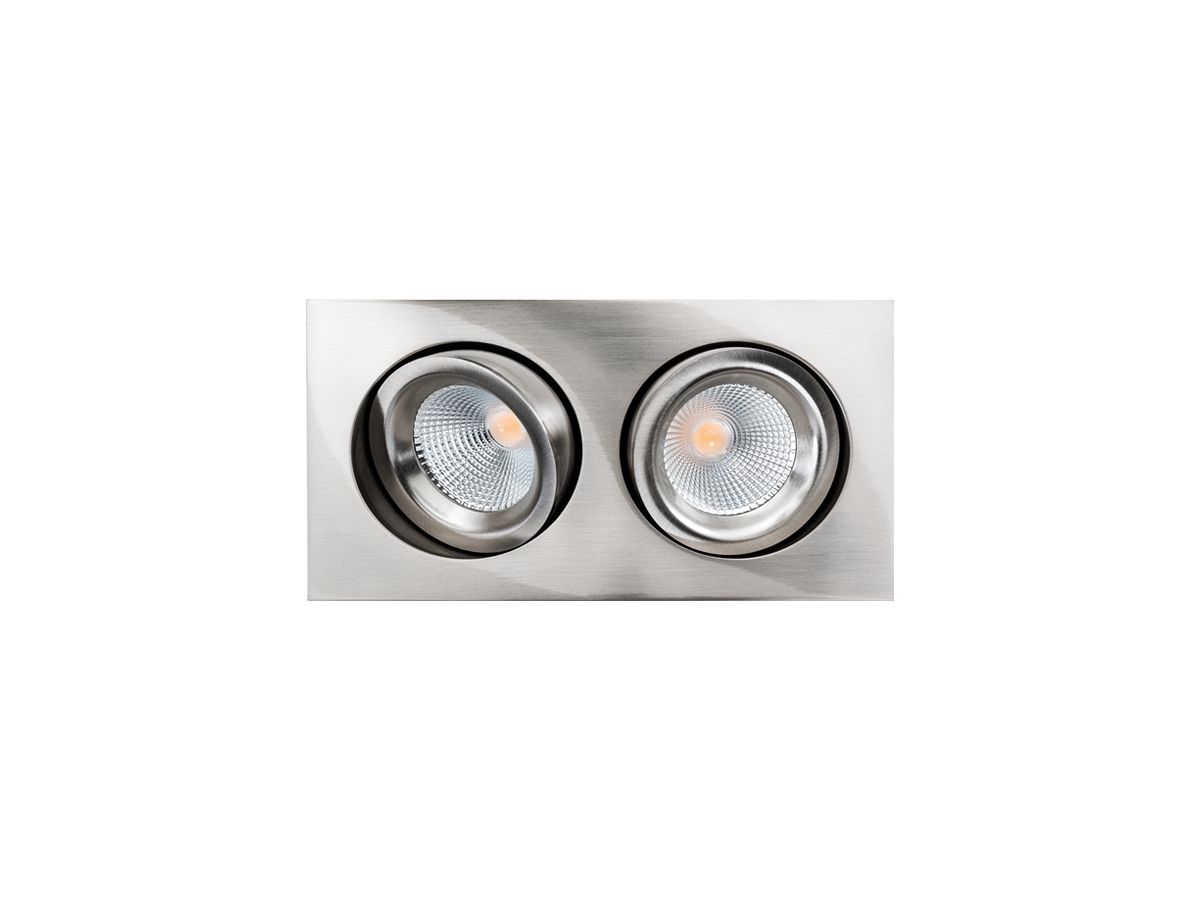 LED-Downlight SG Junistar Lux Square 2×7W 1040lm 930 IP20/IP44 42° DIM 175×95 Si