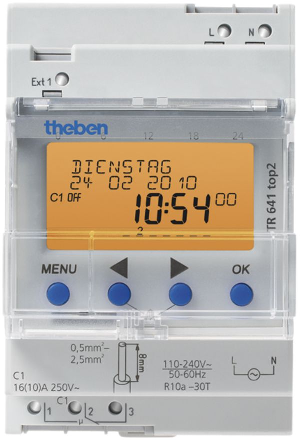 REG-Schaltuhr digital Theben HTS TR 641 top2 - Elektrogrosshandel
