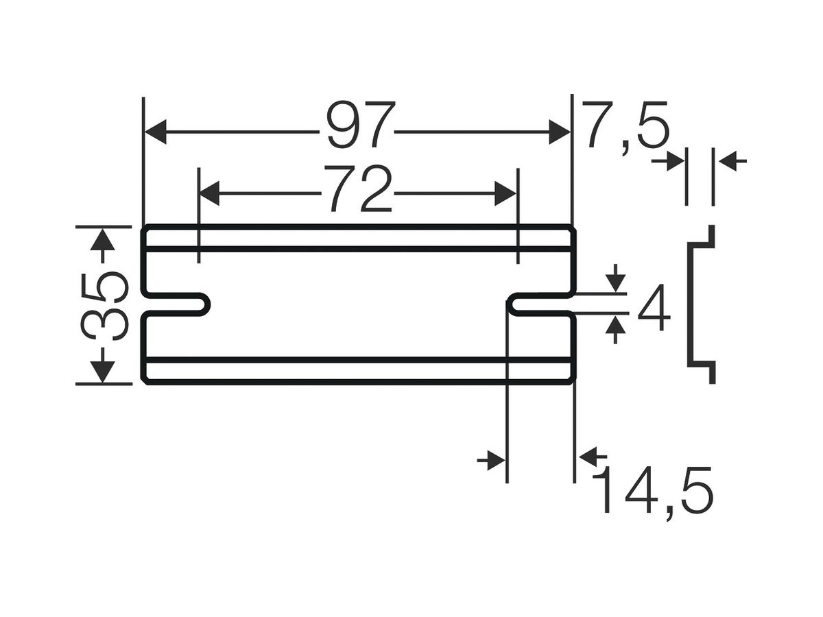 Tragschiene Hensel für KF 06 97mm