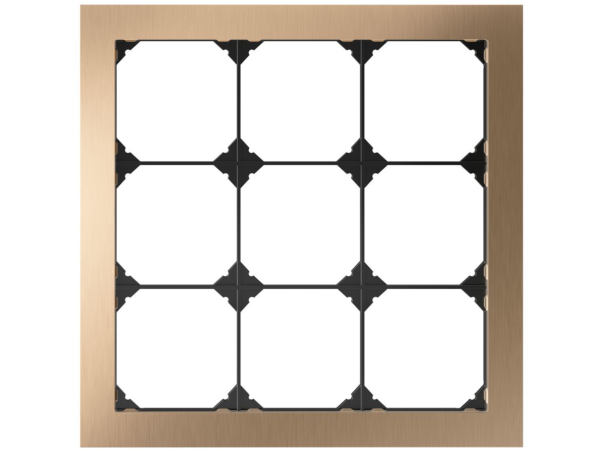 UP-Kopfzeile EDIZIO.liv prestige SNAPFIX® 3×3 214×214mm Messing