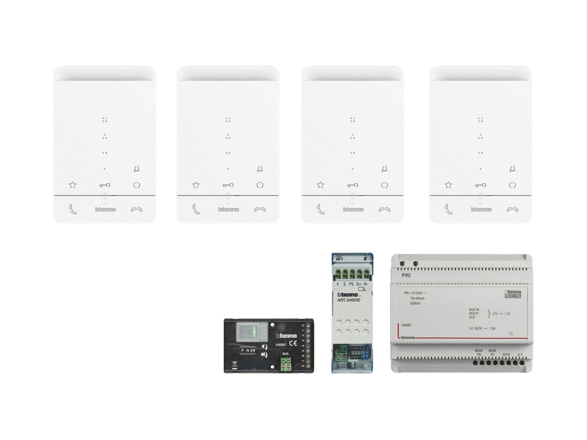 Audio-Türsprechanlage Set Starter Bticino, 2-Draht, universal / CLASSE 100