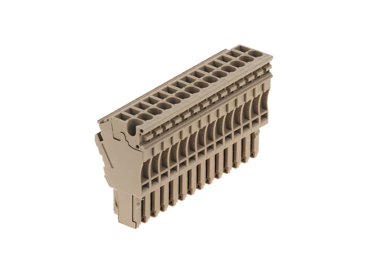 Stecker Weidmüller ZP 2.5/1AN/QV/14 Zugfeder 2.5mm² 14L beige