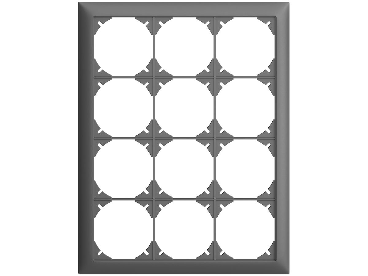Abdeckrahmen EDIZIOdue 4×3 dunkelgrau