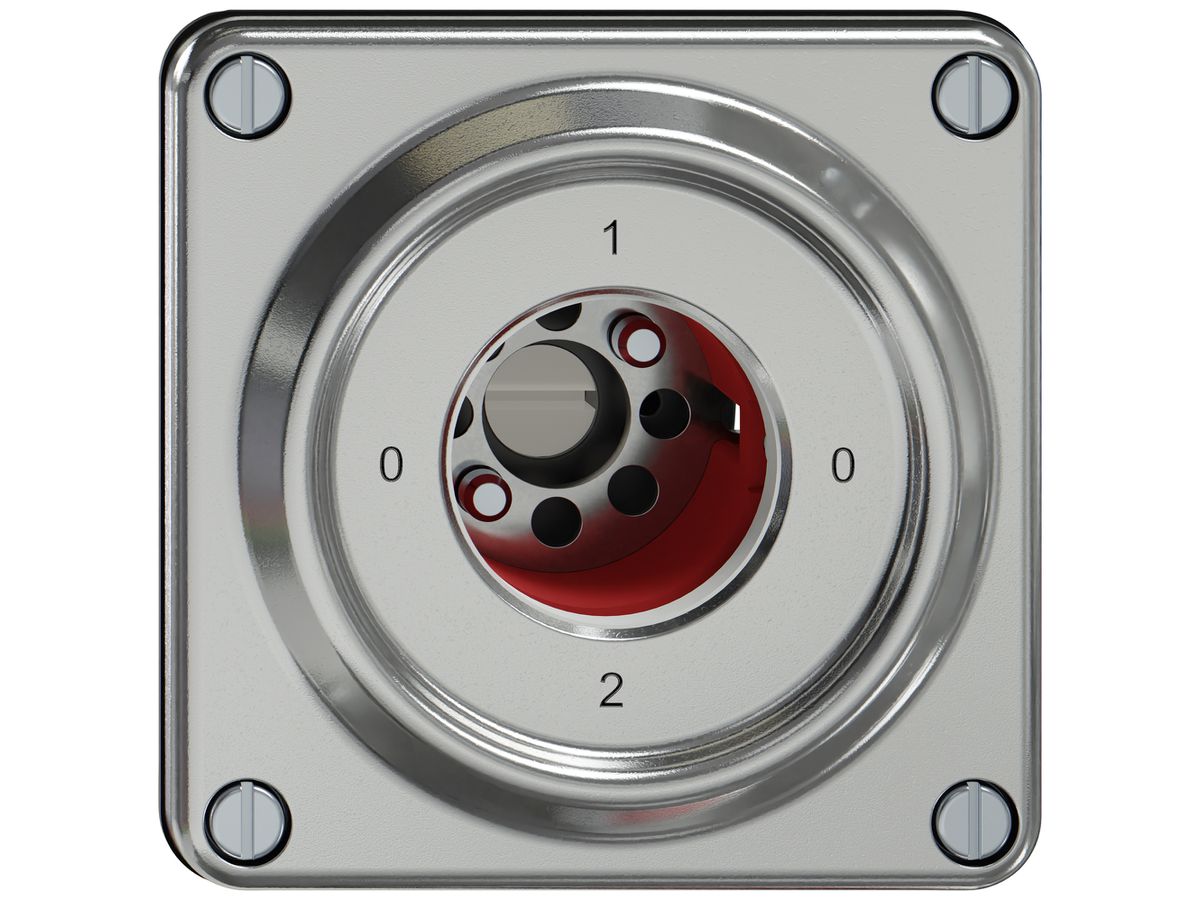 Schlüsselschalter ELEMENT SNAPFIX® 2/1L 16A 400V 0-1-0-2 alu