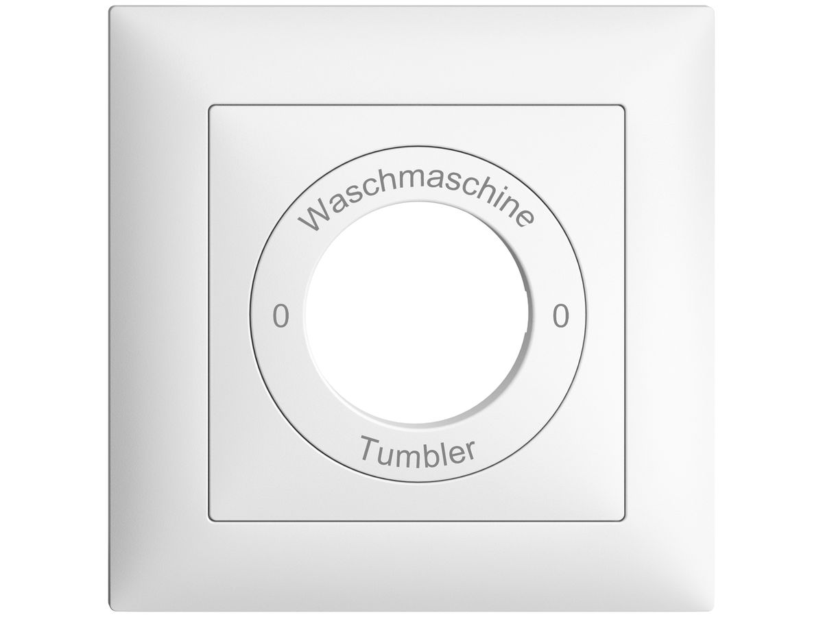 Frontset 0-Waschmaschine-0-Tumbler EDIZIOdue 88×88mm weiss