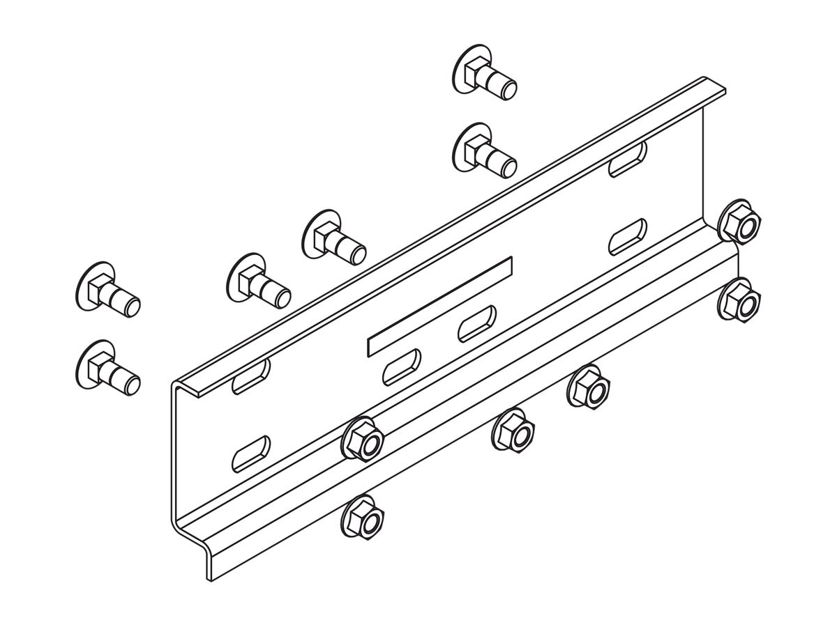 Verbinder gerade H=110 für Multibahn Lanz