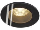 EB-LED-Downlight SLV PATTA-F, 12W 630lm 3000K rund IP65 schwarz