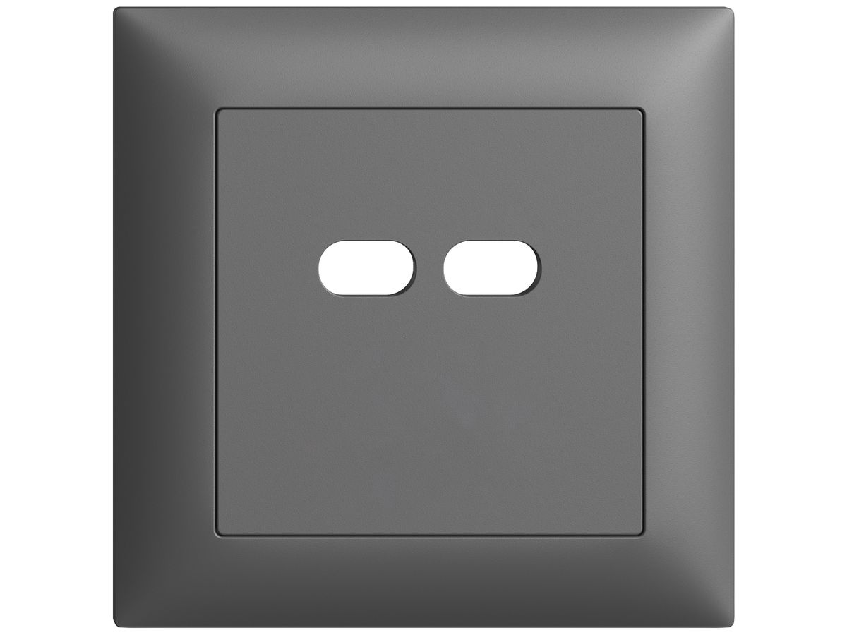 UP-Montageset Feller EDIZIOdue für Steckdose USB 18W 2×Typ C dunkelgrau