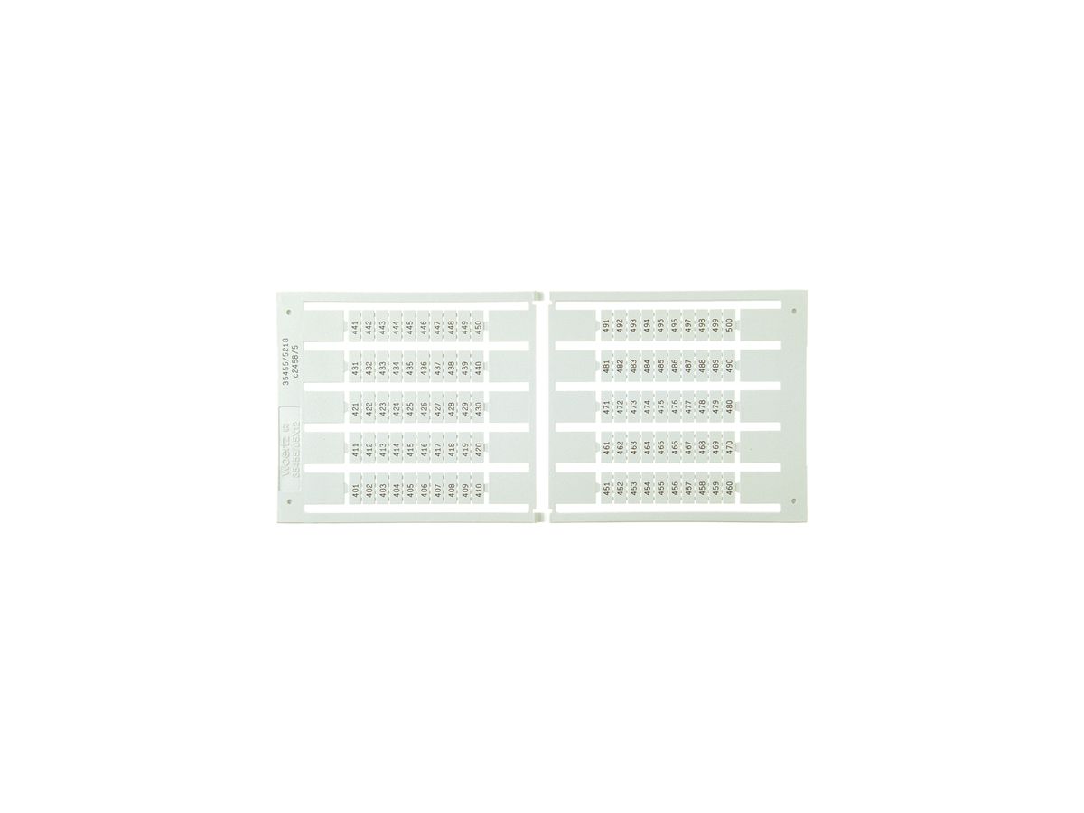 Bezeichnungsschildchen 6×9mm 10×31…40, 5 Kart. zu 100