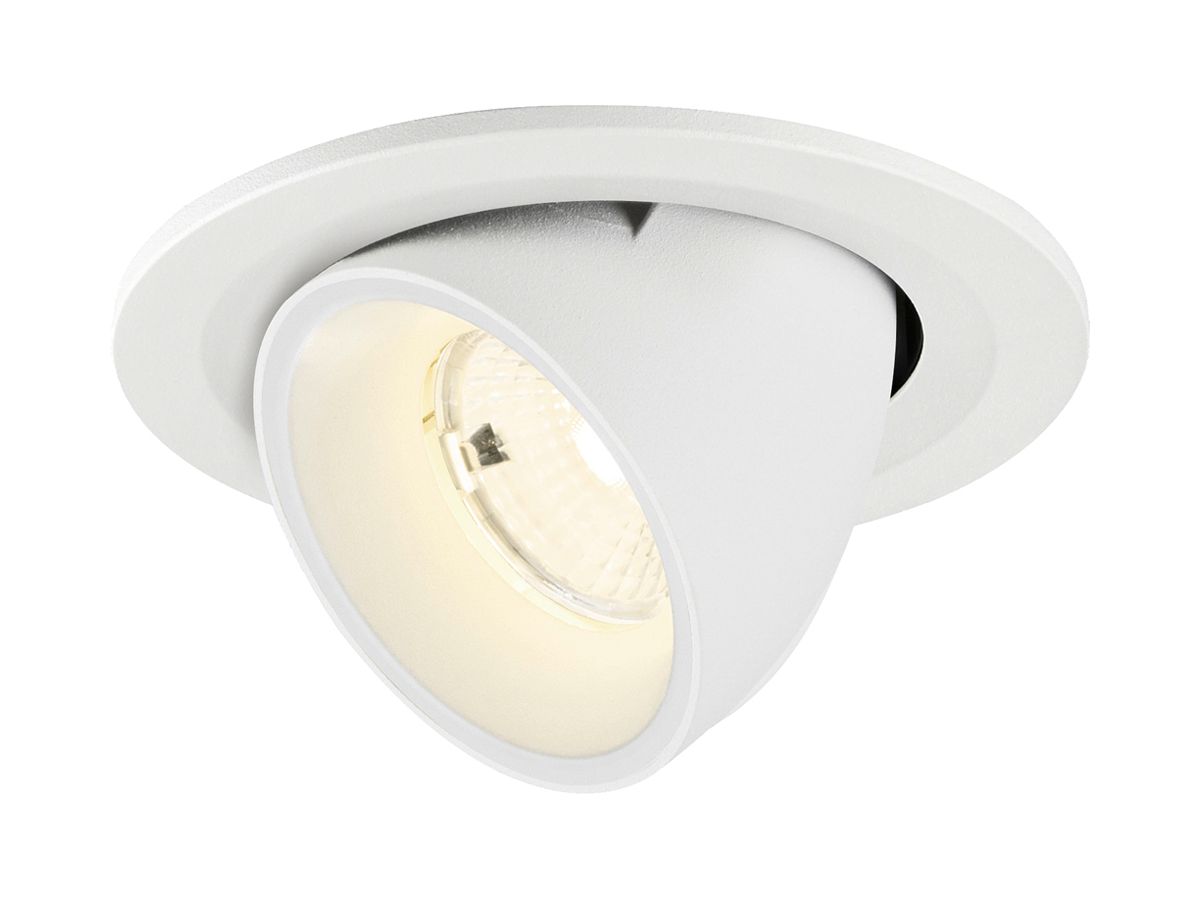LED-Downlight SLV NUMINOS GIMBLE S 6.7W 1050lm 4000K WB DALI Ø100×70 weiss