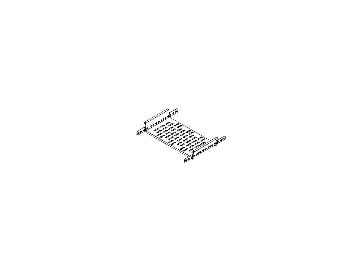 Kabelbahnteil Lanz 600/60mm verzinkt vertikal aussen Bogen 90°