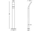 LED-Wegeleuchte Philips Splay 12W 1100lm 2700K Fussplatte 960mm IP44 anthrazit