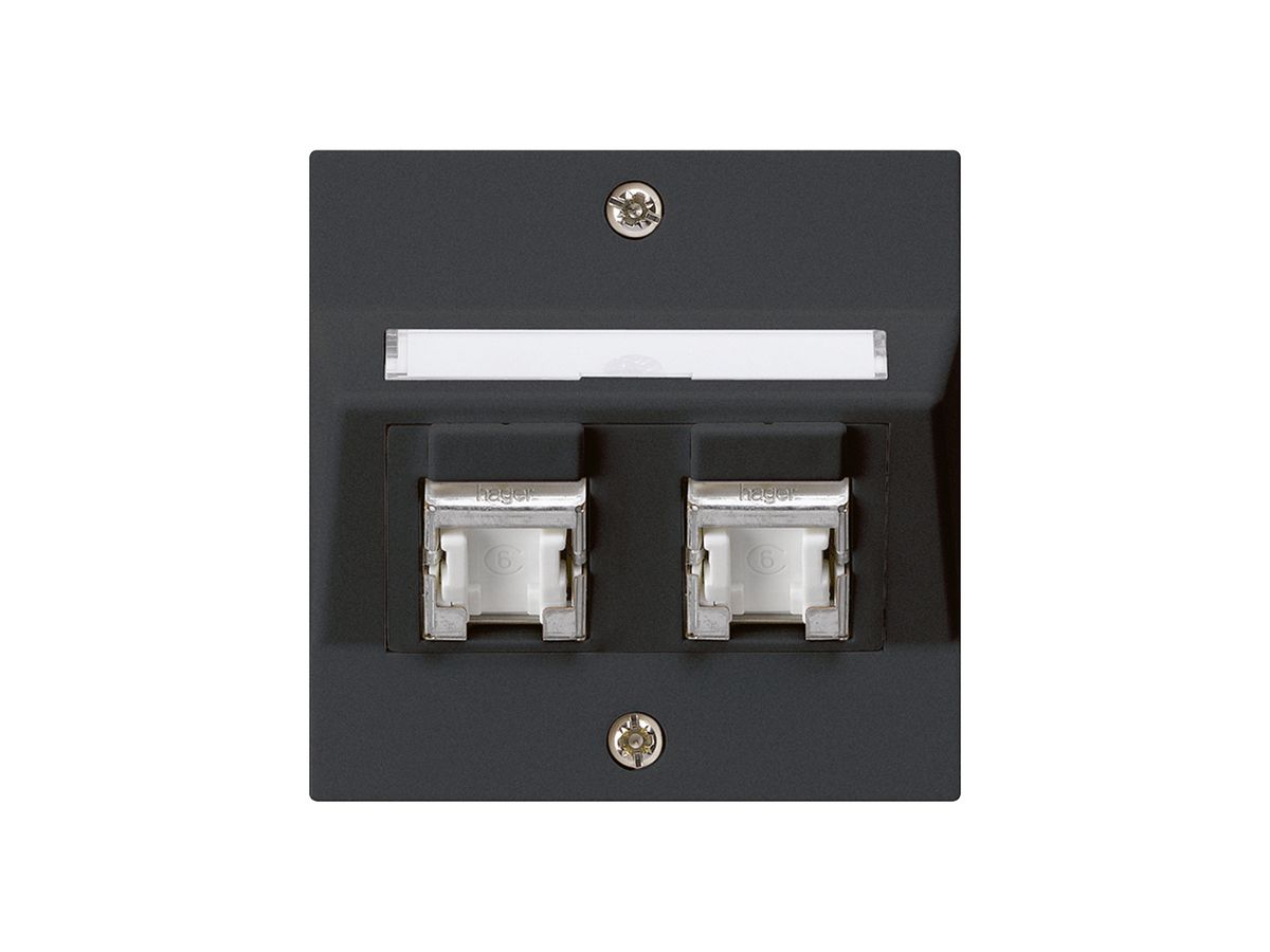 UP-Dose kallysto A Kat.6 2RJ45/s schwarz