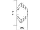 Bogen BET RB W verstellbar 60×300mm Edelstahl A4 blank