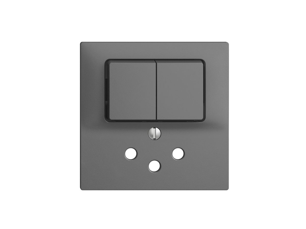 Frontset EDIZIOdue dunkelgrau 60×60mm T12 mit Shutter