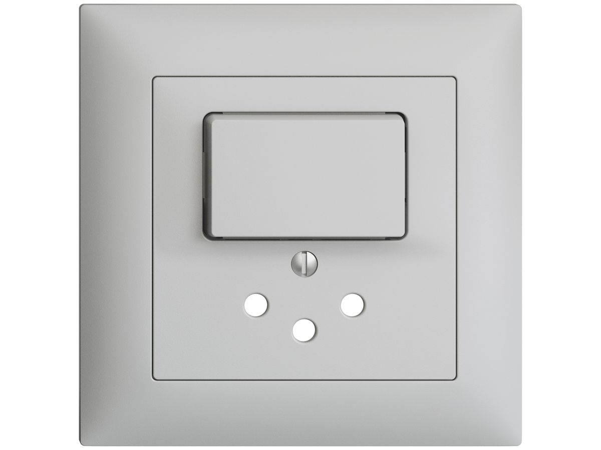 UP-Frontset, EDIZIOdue hellgrau 88×88mm für KK mit 1 Taste+T12