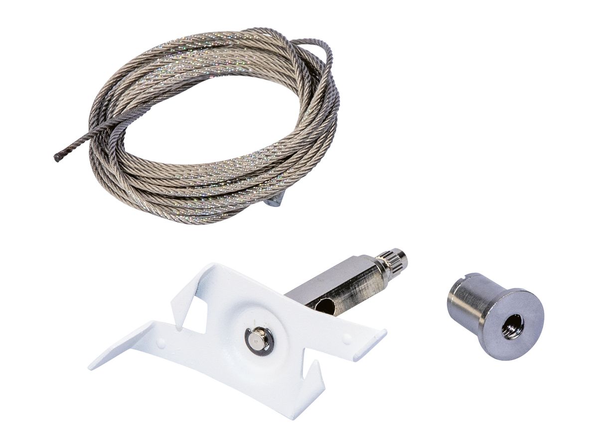 Abhängeset DOTLUX für 3-Phasen-Schiene PRO, Seil 1.5m, weiss