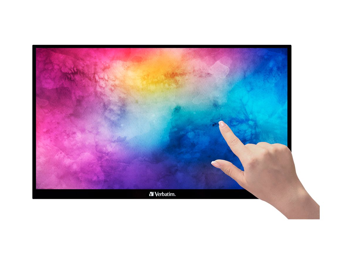 Bildschirm Verbatim PMT-15 15.6" IPS FHD 1920×1080px Touchscreen schwarz