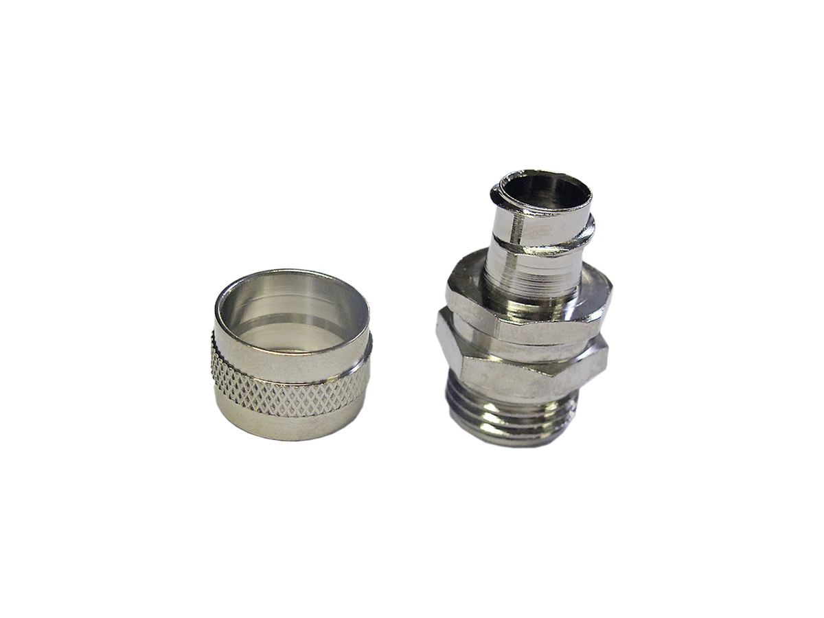Schlauchverschraubung Plica SP-B, PG9 Ø12mm Messing vernickelt IP54
