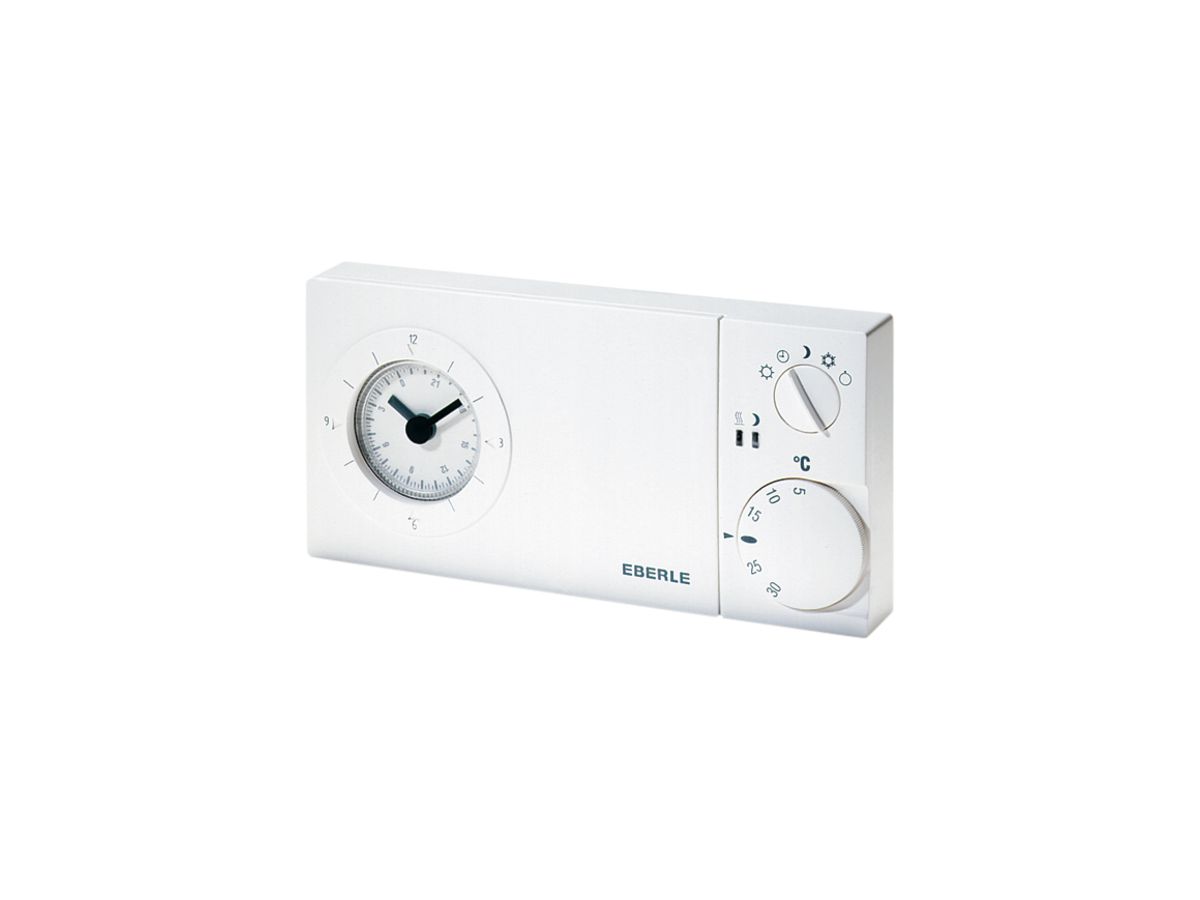 AP-Uhrenthermostat Eberle easy 3 sw, Wochen, 230V 1W, weiss