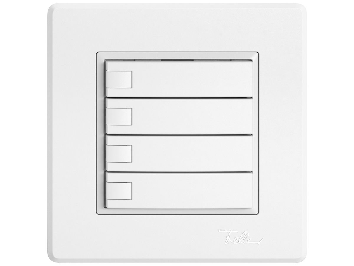 UP-KNX-Taster RGB EDIZIO.liv SNAPFIX® Temperaturfüh.o.LED 4×Taste 1-Tbed.ws