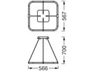 LED-Pendelleuchte LEDVANCE Decor Tetragon 18W 2000lm 830 567×566mm schwarz