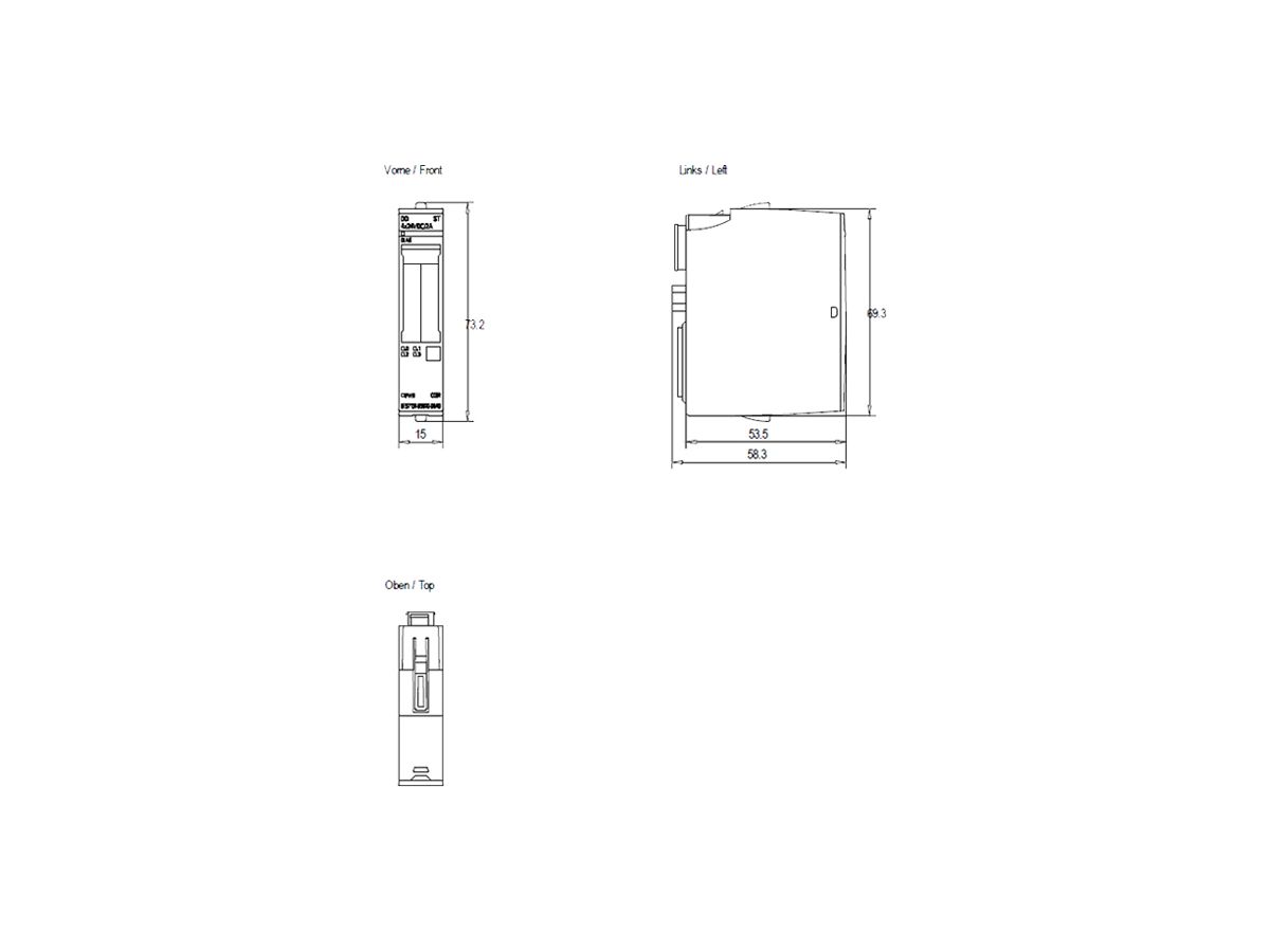 SPS-Ausgabemodul Siemens SIMATIC ET200SP DQ 4×24VDC/2A ST A0 CC02