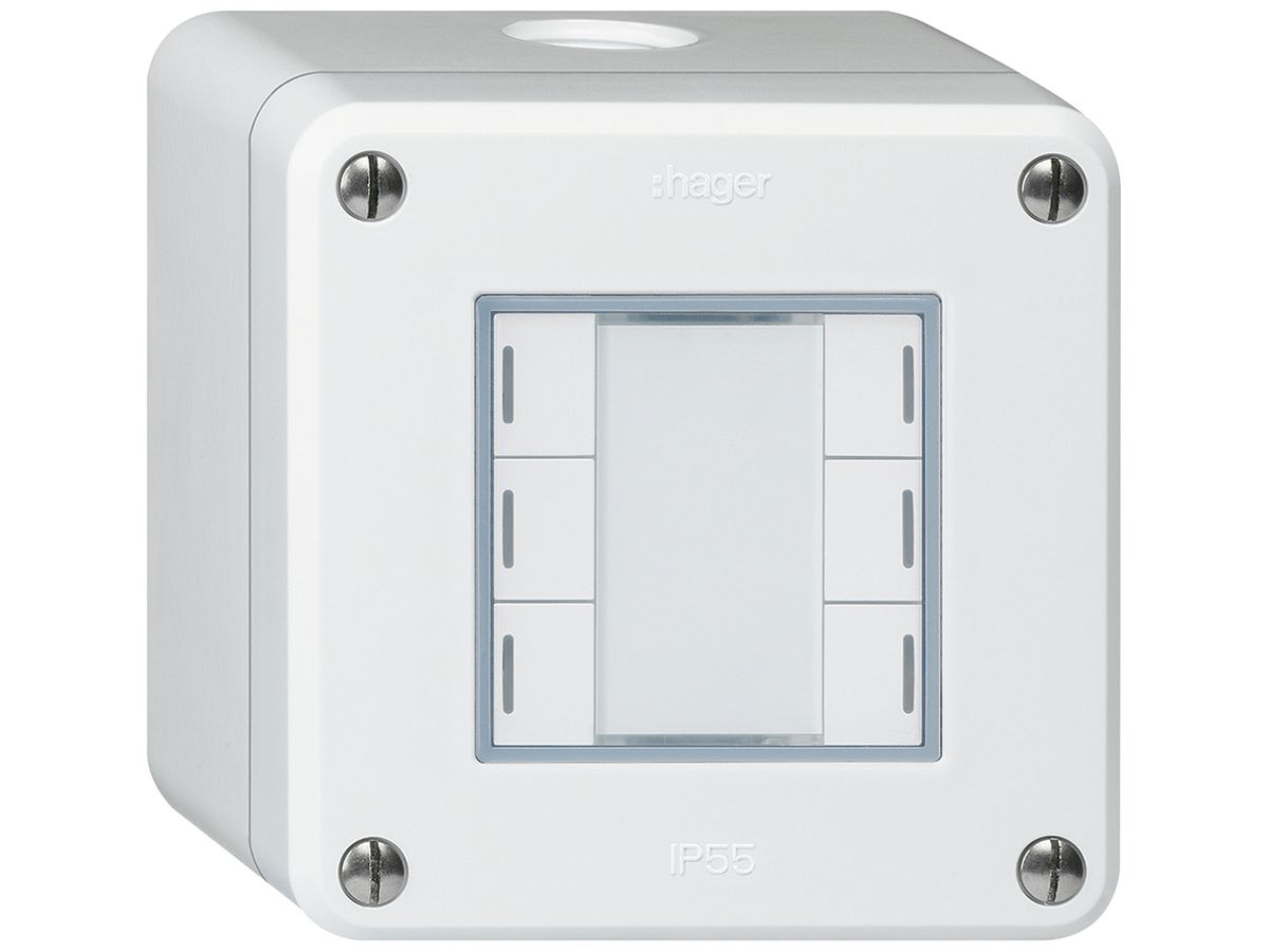 AP-Taster robusto Q KNX 6× RGB LED s/e-link weiss