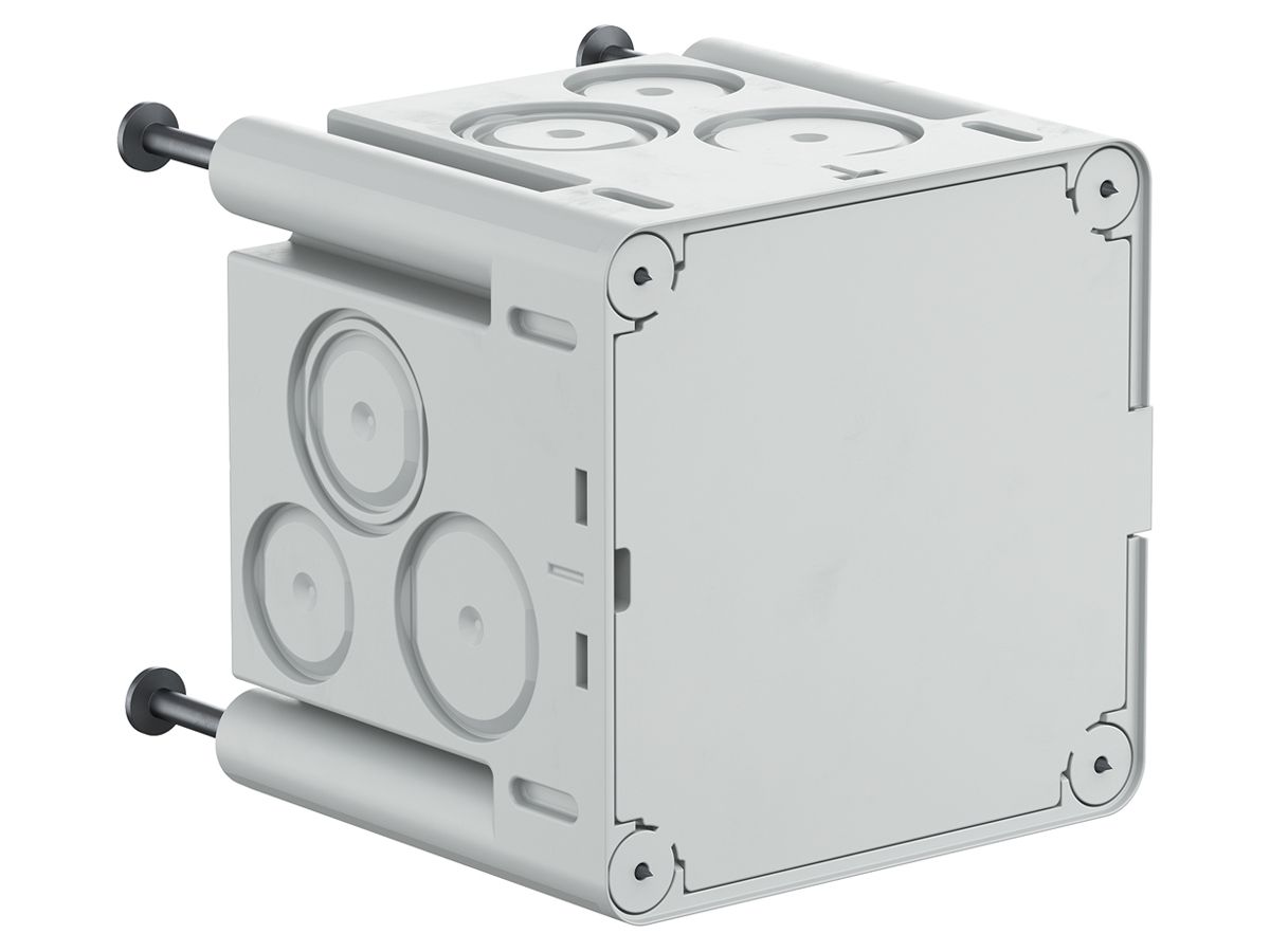 UP-Einlasskasten AGRO 1×1 650°C mit Schutzdeckel und Nägel M20/25