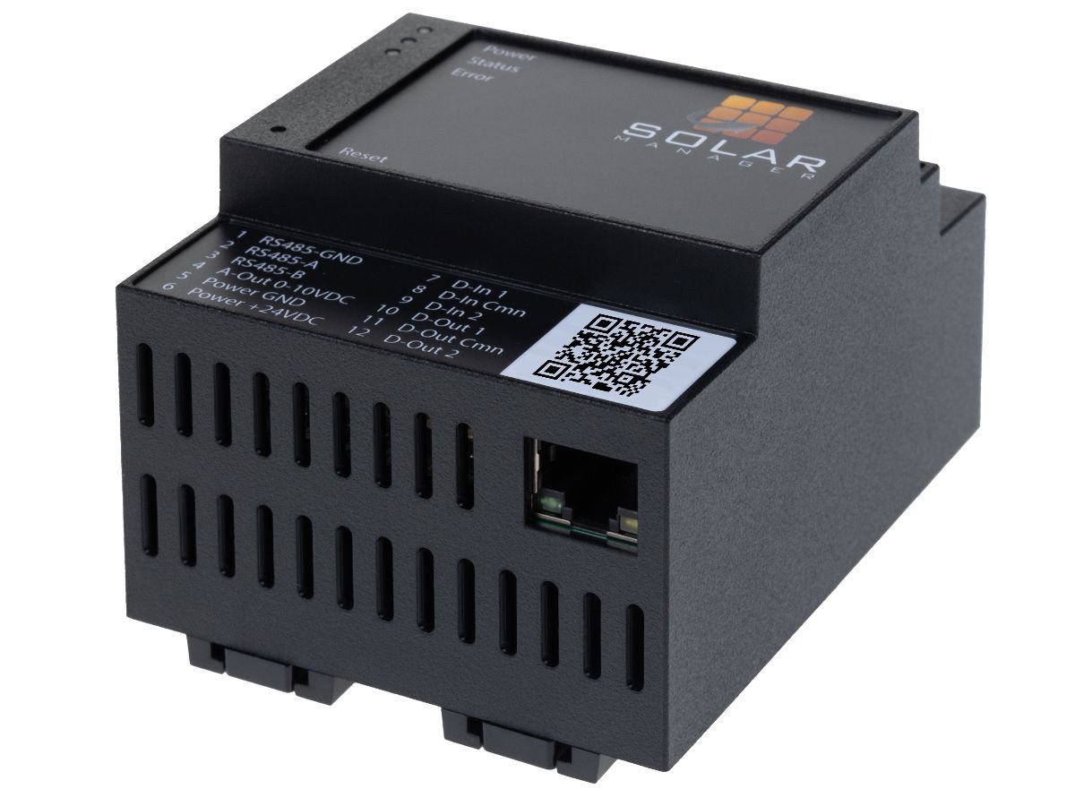 Solar Manager Connect 2 - LAN, RS485, QR-Code, Hutschiene-Montage