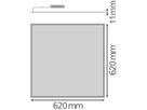 LED-Panelleuchte LEDVANCE BIOLUX 625 CSW 40W 4600lm 2700…6500K DALI weiss