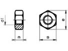 Sechskantmutter M12 0.8d DIN 934 verz.bl, promat.