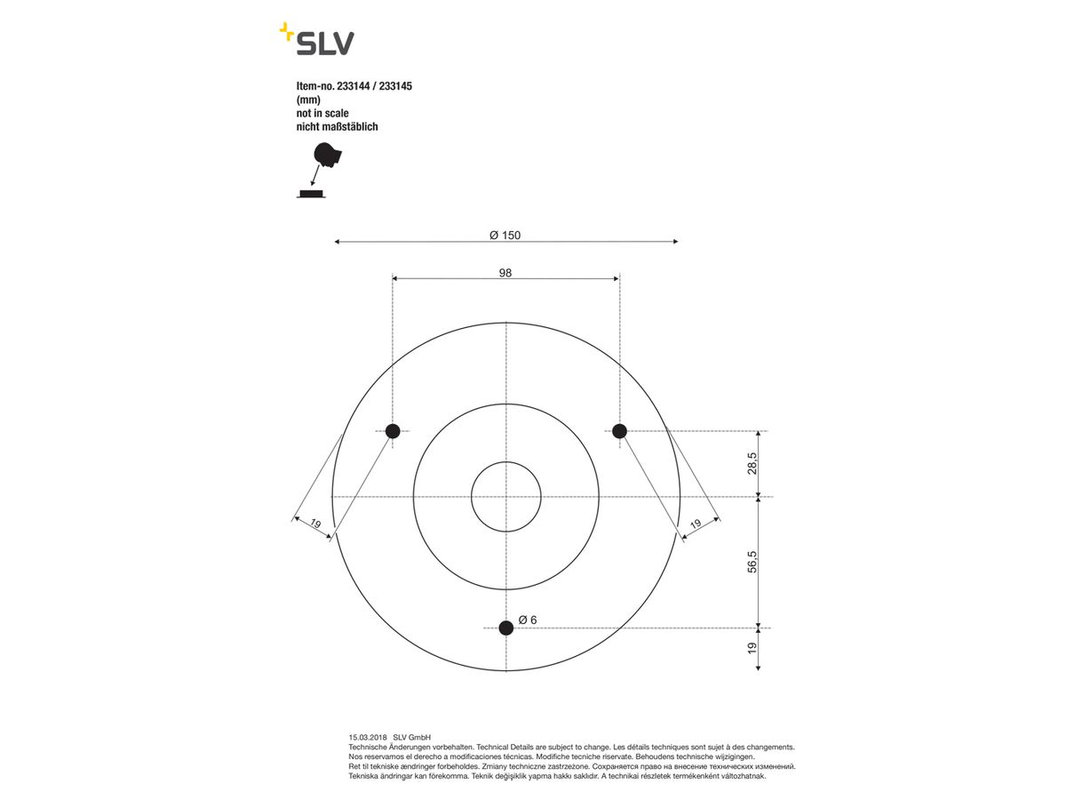 Standfuss SLV für NEW MYRA 1/2, anthrazit