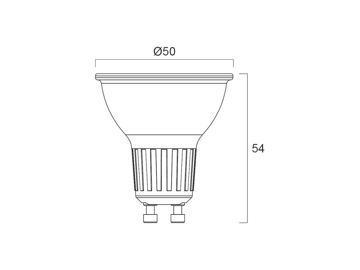 LED-Lampe Sylvania PLATINUM RETRO GU10 2W 360lm 3000K PAR16 36° DIM Ø50×54mm