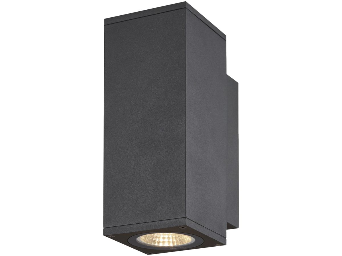 LED-Wandleuchte SLV ENOLA SQUARE UP/DOWN S 7W 640lm 3000/4000K IP65 anthrazit